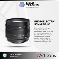 ( MY ) 7Artisans 50mm F0.95 Manual Focus Lens For Sony E-Mount Fujifilm FX Nikon Z Mount Panasonic Micro 4/3