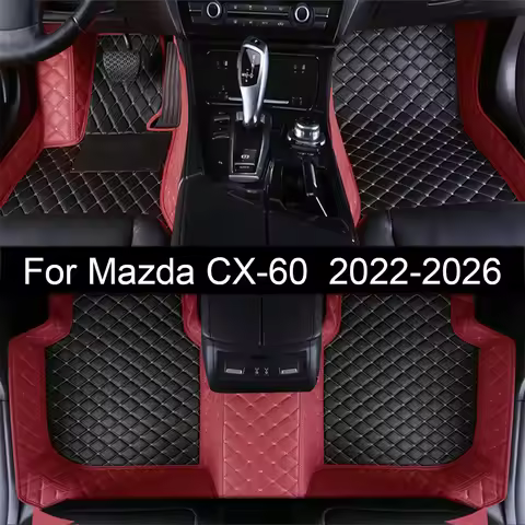 Car Floor Mat Fit for Mazda CX-60 CX60 2022 2023 2023 2024 2025 2026 Auto Accessories Leather Carpet