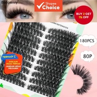 Eyelashes Cluster 180 Pieces 80D/100D D Curl 8-16Mix Thick Super Soft Slim Diy