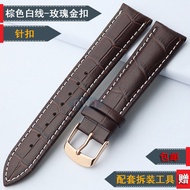 สายนาฬิกาหนังแท้ผู้ชาย หัวเข็มขัดผีเสื้อ สายนาฬิกาสำหรับผู้หญิง สายทดแทน สายนาฬิกา LORISER สายนาฬิกา