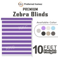 KKC PREMIUM KOREA ZEBRA BLINDS Custom 10ft Height/Curtain Blinds/Bidai Tingkap Modern Zebra/Premium Quality