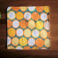 日本二重紗手帕=手繪風=仙人掌果=藍綠
