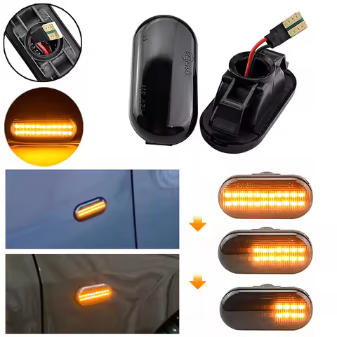 For Nissan Armada 350Z Z33 Cube Z11 Dualis Fairlady Livina Latio Micra March Note 2Pcs Dynamic LED S