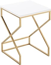 Metal Nesting Coffee Table，Office Accent Couch Side Table Sample Room Decorative Corner Table Style End Table with Density Board Top &amp; Iron Frame,White,35 * 35 * 50Cm Feito na China Comfortable