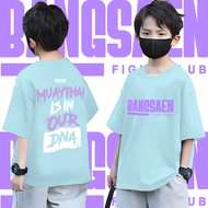 2025 8 สี Bangsaen Fight Club เสื้อยืดผ้าฝ้ายพิมพ์สองด้าน