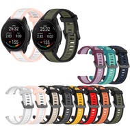 Sport Replacement Watchband Bracelet Two-Tone Silicone Strap For Garmin Forerunner 165 645 245 music