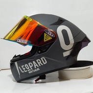Helm Full Face Kyt Tt Course Solid Paket Ganteng Leopard Original Kyt