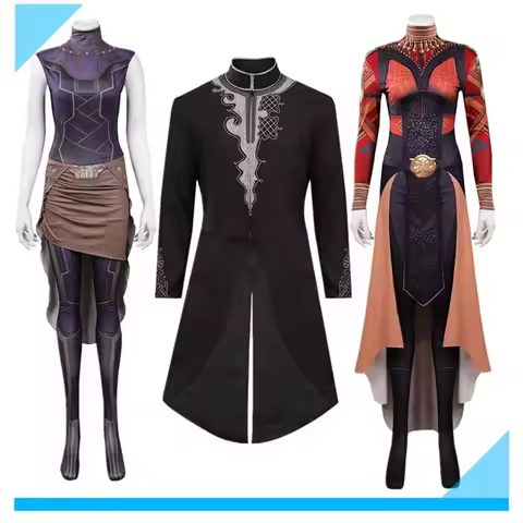 TV Shuri Cosplay Okoye Costume Wakanda Forever Fantasy Cloak Jumpsuit Outfits Halloween Carnival Par