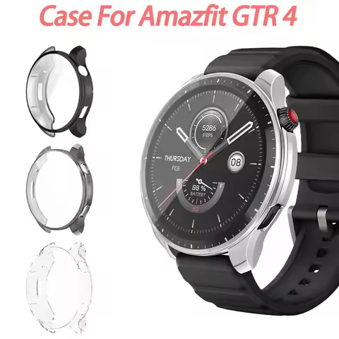 Soft Silicone Case For Amazfit GTR 4 Smart Watch Screen Protector Bumper Shell For Huami Amazfit GTR