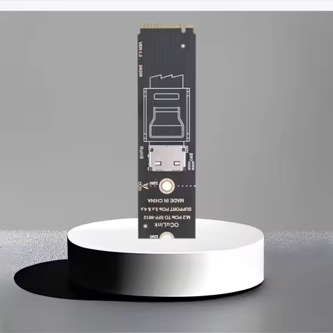 NEW PCI Express 4.0 M.2 M-Key to Oculink SFF-8612 SFF-8611 Vertical Host Adapter Riser Card Converte