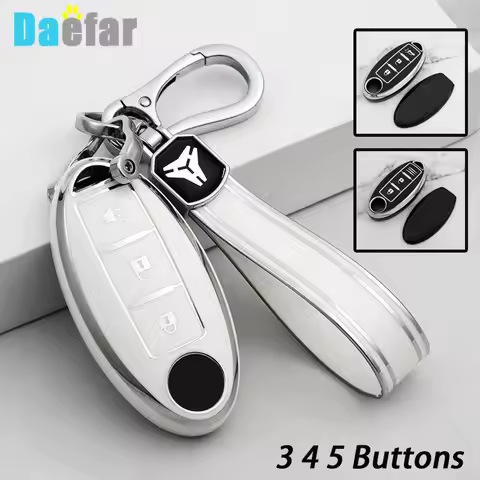 Car Key Case Cover for Nissan Leaf Micra Qashqai J11 J10 X Trail T32 Versa Note Patrol 3 4 5 Buttons