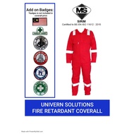 DOSH SIRIM Approved Fire Retardant Coverall (FRC) Red