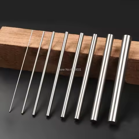2pcs 2-8mm Hand-done White steel bar rod 100mm stick for knife handle part DIY Handmade material acc
