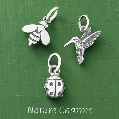 S925 sterling silver James Avery Hummingbird Charm Ladybug Charm