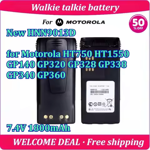 New HNN9013D for Motorola HT750 HT1550 GP140 GP320 GP328 GP338 GP340 GP360 Walkie Talkie Battery 7.4