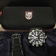 瑞士LUMINOX 黑魂白字（米色圈）特別版軍錶