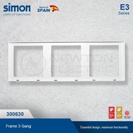 SIMON E3 3 Gang WHITE Frame Bracket - 300630N N N