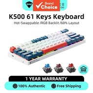 Machenike K500 B61 Mechanical Keyboard Wired 60% Keys Hot-swappable RGB Backlit Gaming Keyboard  Mac