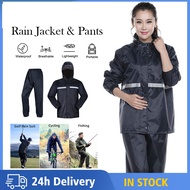 💥雨衣 5 Size Motorcycle Rain Coat Waterproof Baju Hujan Motor Bicycle Outdoor Raincoat Motorbike Rains