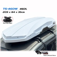 TAKA TS-460W Car Roof Box [ADVENTURE Series] [XL Size] [Glossy White] Cargo ROOFBOX