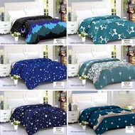 Blue Single Bedsheet Set Stars Blanket Bedsheet (Only a Blanket