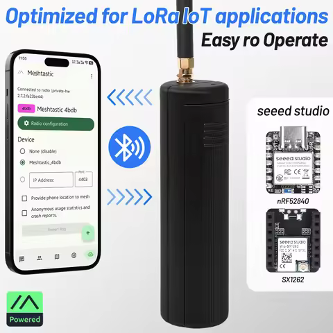 SR1 Meshtastic Device Lora Node Radio Repeater with Seeed Studio XIAO SX1262 NRF52840 Module 868MHz 
