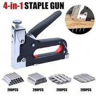 1pc 4-In-1 Heavy Duty Staple Gun, Nailer, Tacker, Manual Staple Gun, Suitable For T-Shaped Nails, U-