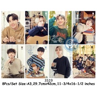 Butter Solo Group Bantang Boys Kpop Poster WallPaper k-pop A3 Size 8Pcs\set