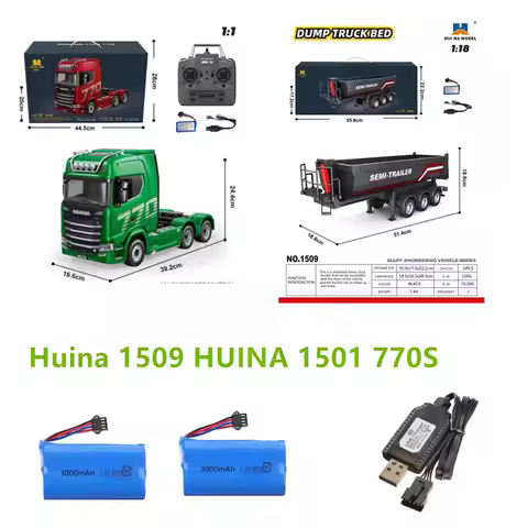 HUINA 1509 Battery Spare Parts Huina 1509 Rc Semi Dump Trailer Battery 7.4v 3000mAh Accessories Char