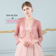 BOLERO PESTA WEDDING AKSESORIS CARDIGAN PENGANTIN BROKAT SALEM BWW035
