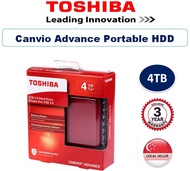 2024 Toshiba Canvio Advanced External Hard Disk Drive (RED COLOR) 2TB