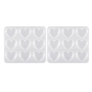2 Pack Heart Shape Resin Molds Silicone Heart Epoxy Mold Heart-Shaped Casting Jewelry Mold for Craft Making
