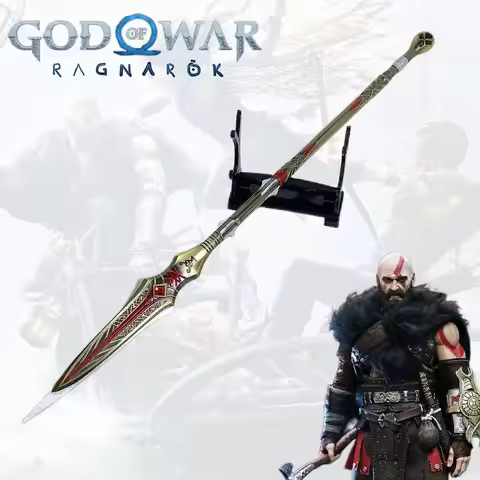 14inch God Of War Ragnarok Draupnir Spear Keychain Game Model Collectible Alloy Ornament Cosplay Pro