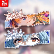 Asuka Ayanami Rei 2D Anime Rear Glass Decoration Scratch Covering Body Sticker UEUF