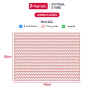 Khăn lau kính siêu thấm hút 40x30cm khăn lau ô tô lau mặt bàn lau bếp và vật dụng gia đình - Parroti