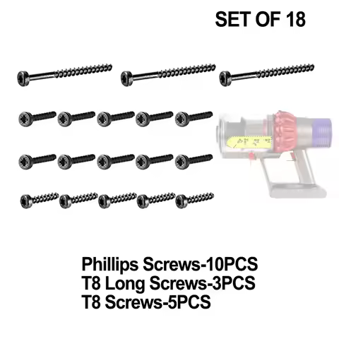 18pcs Screws For Dyson V6/V7/V8/V10/V11/V15/V12/DC24/DC40/DC41/DC50/DC25 & All The DC Series Vacuum 