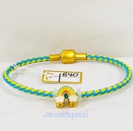 Gelang tangan kawat rainbow 916 22k emas singapura pandora singapore bracelet gold ubs hwt