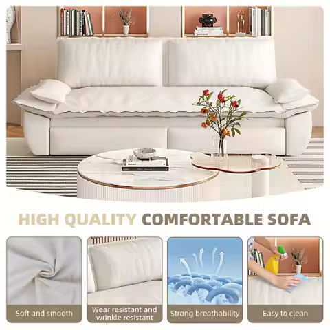 73.2"Queen Pull Out Sofa Bed,3-in-1 Convertible Sleeper Sofa,Multi-Functional Velvet Loveseat Bed