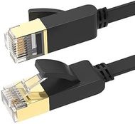 MAZER/M-CAT7F100-BK/1M CAT 7 Flat Lan Cable-Black
