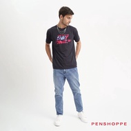 [A Motion045]☒รองเท้าแตะ Penshoppe Dapper Fit Celana Jeans Denim ถักสำหรับผู้ชาย (สีน้ำเงิน)