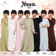 JUBAH DRESS BUDAK KIDS BAJU RAYA 2023 RQ HAWA OFF WHITE SOFT PINK APPLE GREEN TEA BLACK BABY BLUE DA
