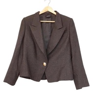 Akris Jacket gray dark Women Shoulder pads Long sleeves Direct from Japan Secondhand