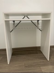 IKEA 書枱 白色電腦桌電線架 收納架