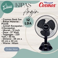 COSMOS 12 INCH LDA-12 BLACK FAN 12 DES TWINO Kipas Meja 12 inch