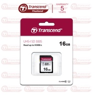 SDHC 300S 16GB : SD Card  (R max 95MB/s / W max 10MB/s) Transcend - รับประกัน 5 ปี - มีใบกำกับภาษี
