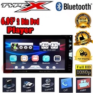 CAR DVD Player 6.95" Screen TYPE X Universal Fitting FULL HD 2-DIN RADIO FM / USB / MICRO SD / Bluet