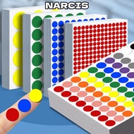 NARCIS 10Sheets Dot Adhesive Stickers, Round Self-Adhesive Label Stickers, Removable 19MM Writable M