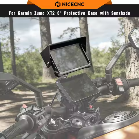 NICECNC For Garmin Zumo XT2 6-inch Case Protector Adjustable Sun Visor Kit For Yamaha Tenere 700 T70