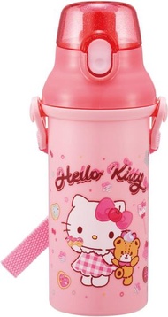 Skater - 日本 Skater Hello Kitty 水壼瓶 兒童水樽 480ml 0.48L 直飲戶外旅行超輕一按式直飲兒童水樽水瓶水壺 平行進口 -附有名字貼 (CAKE)