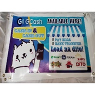 ♞,♘,♙Gcash signage tarpaulin with hole